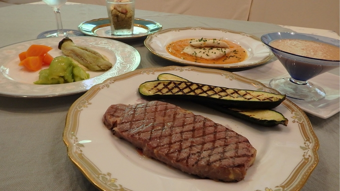 【牛フィレ200g】肉料理をランクアップ！季節の地元食材をつかった洋食スローフード料理（夕朝食付）